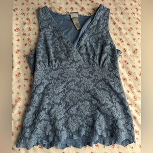 blue floral top